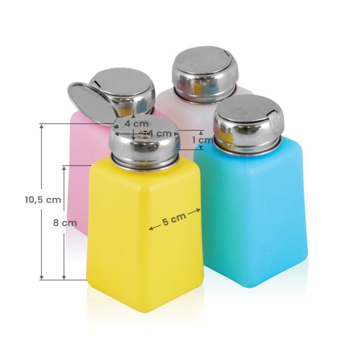 Pump bottle chrome 180ml mix color