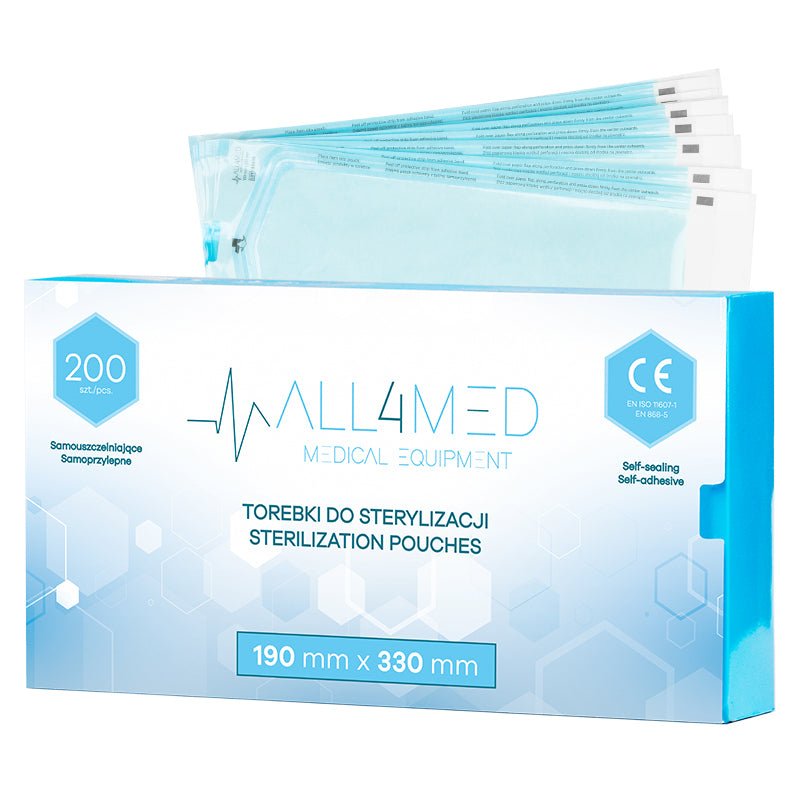 All4med Autoclavable bags 190mm x 330mm 200pcs
