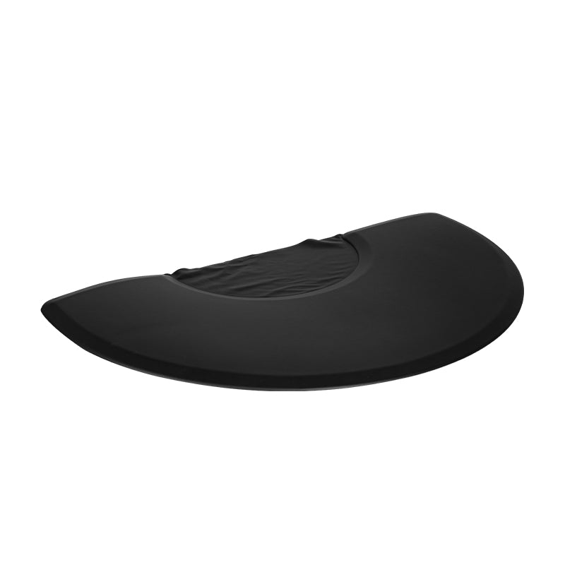 Hairdressing mat under a semicircular armchair