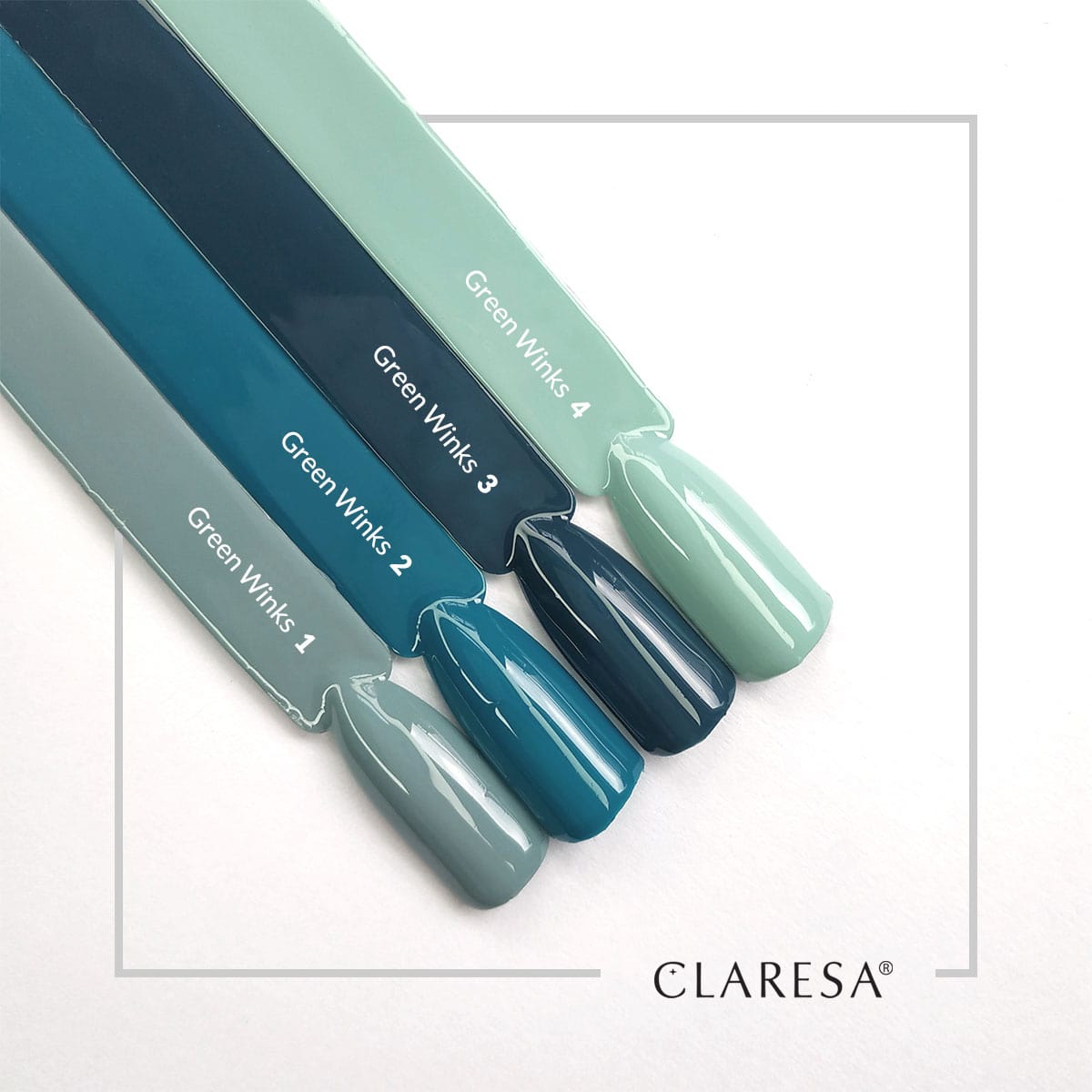 CLARESA hybrid polish GREEN WINKS 4 -5g