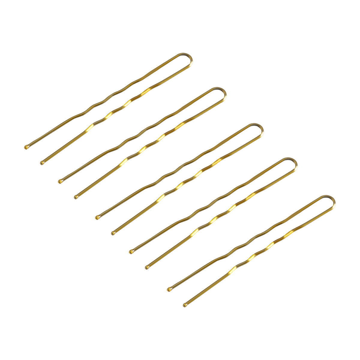 Hairdresser's hair bows E-57 120 pcs. 5.6 cm gold