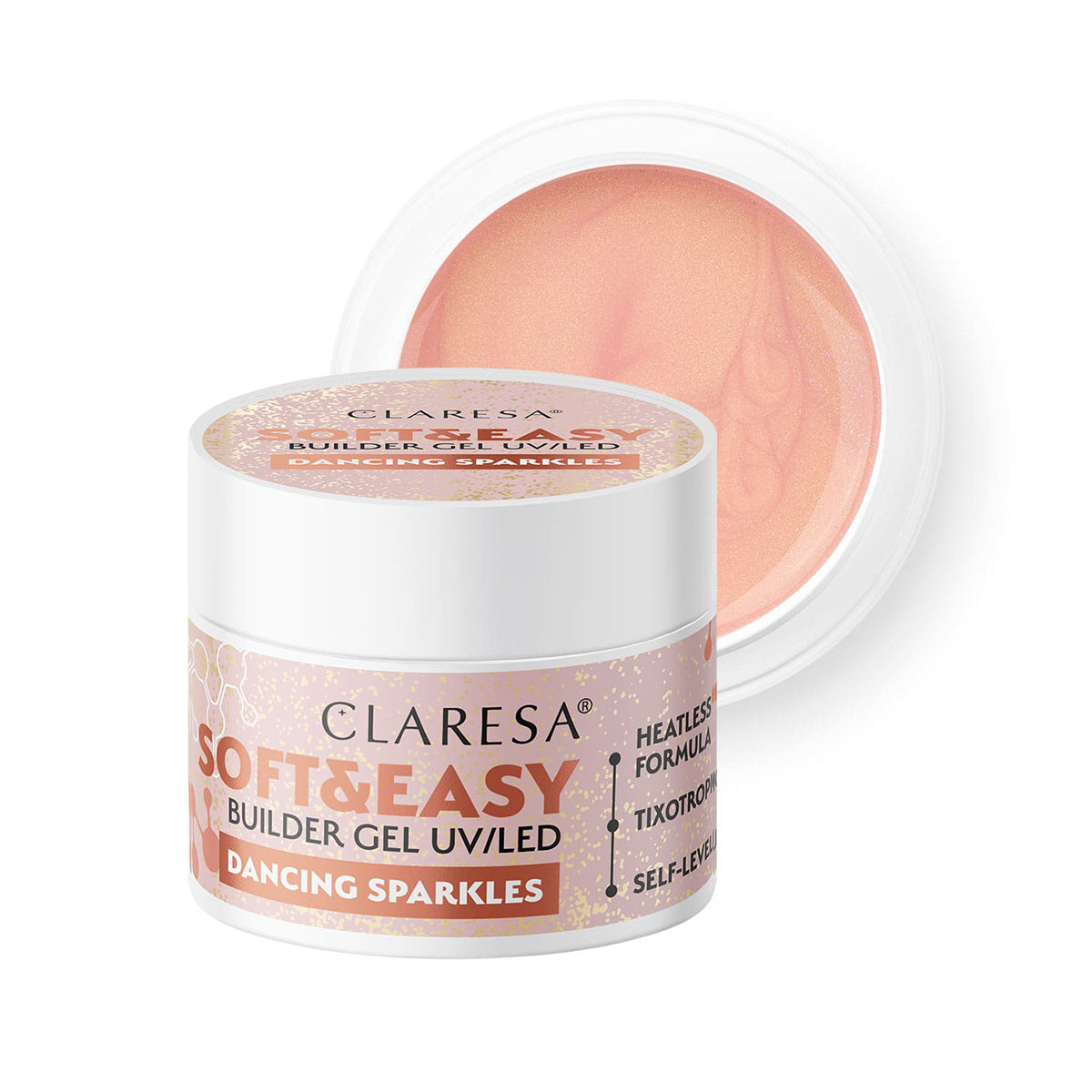 Claresa builder gel Soft&Easy dancing sparkles 12g