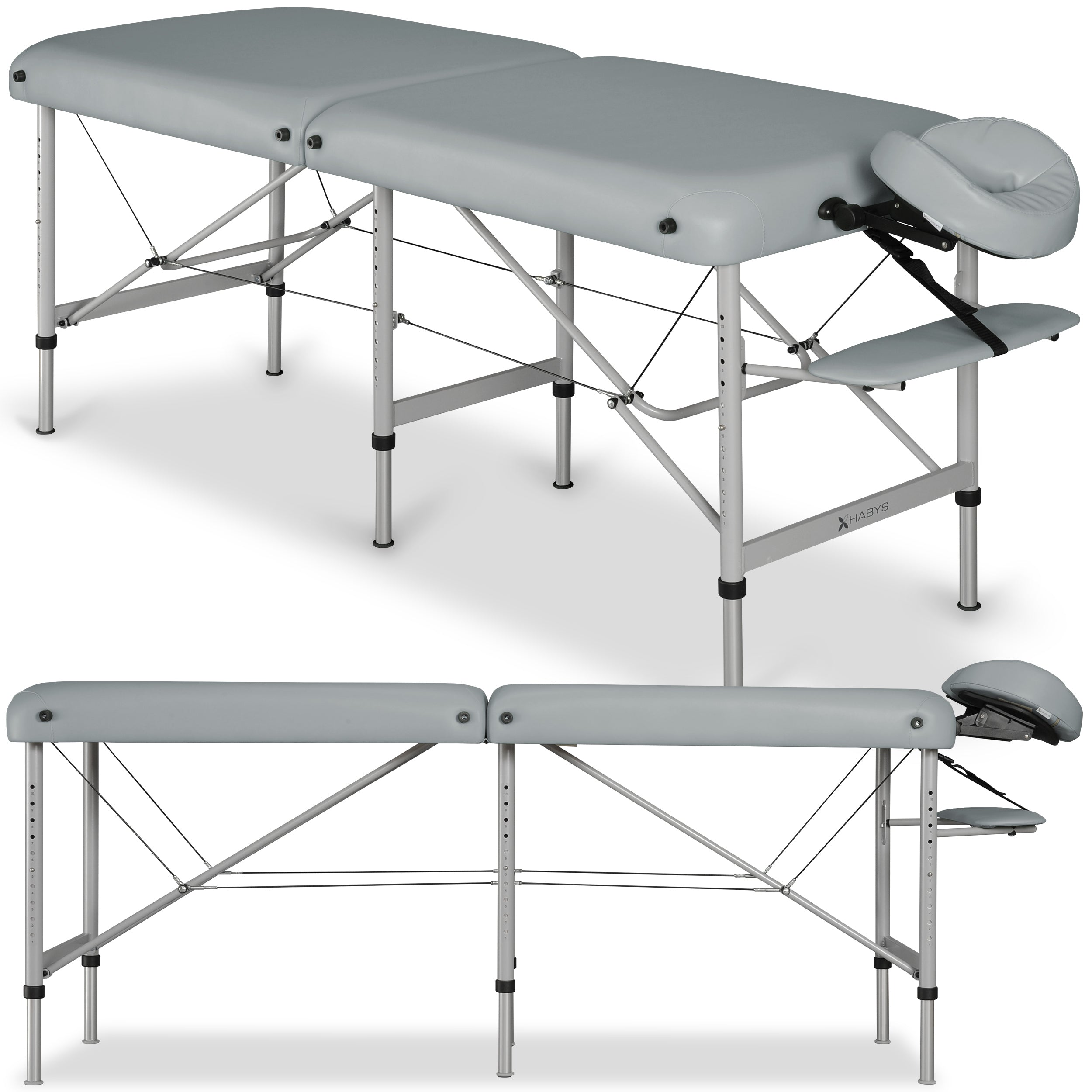 Massage Table Medmal Alu 70 Vinyl Flex K029 Grey