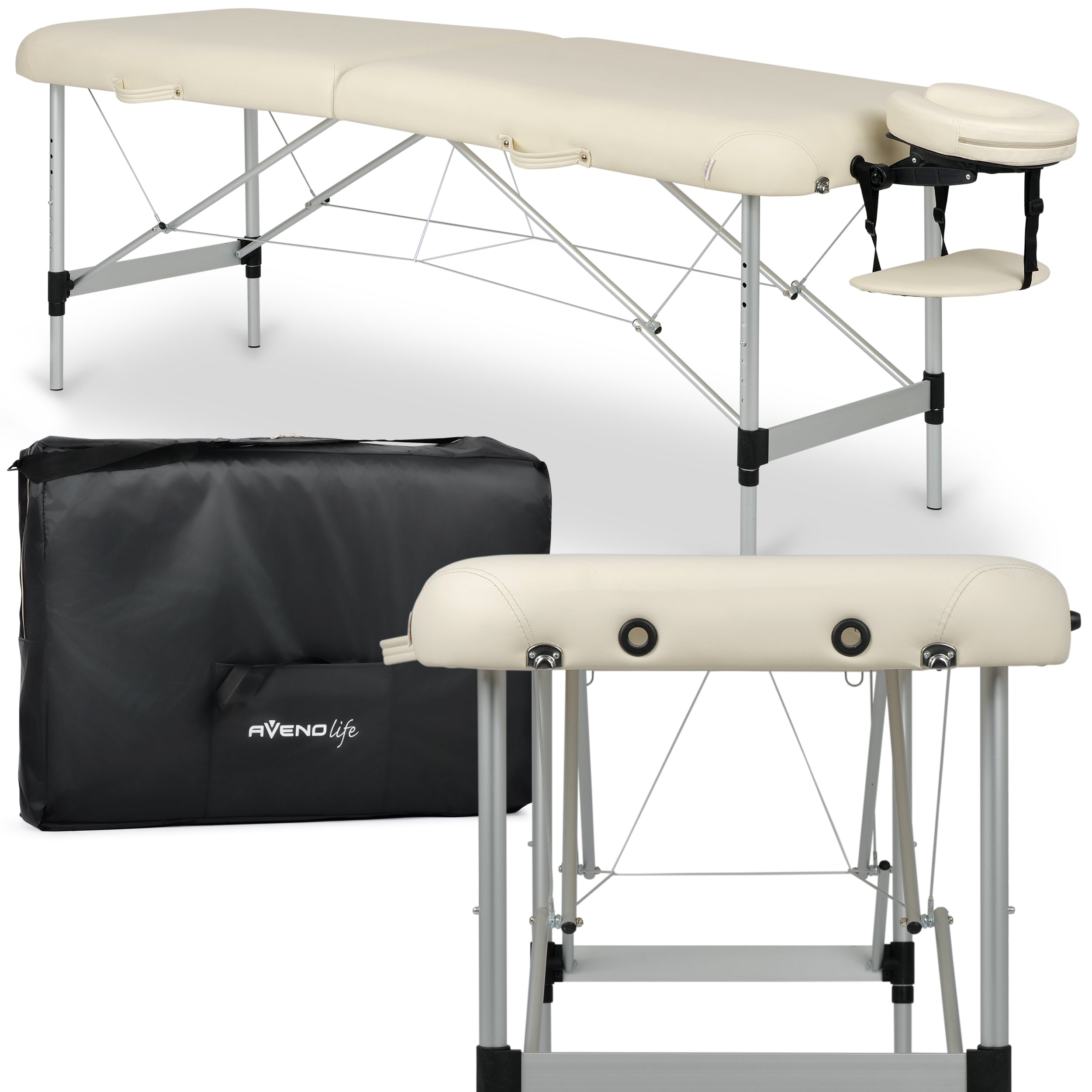 Portable cosmetic and massage bed Estetic Light Comfy Base K520 Beige